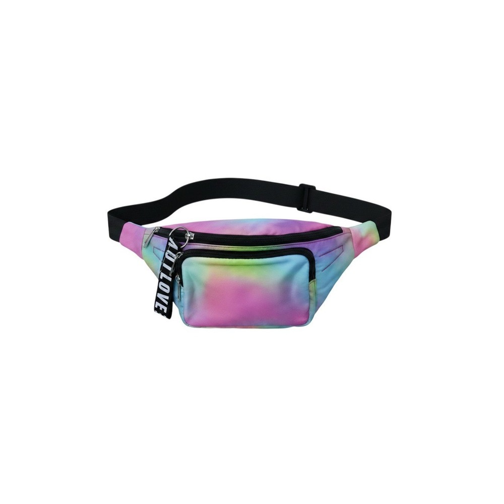 Claire's Fanny Pack Girls OS Multicolor New Tie Dye Waist Bag Zipper Pull